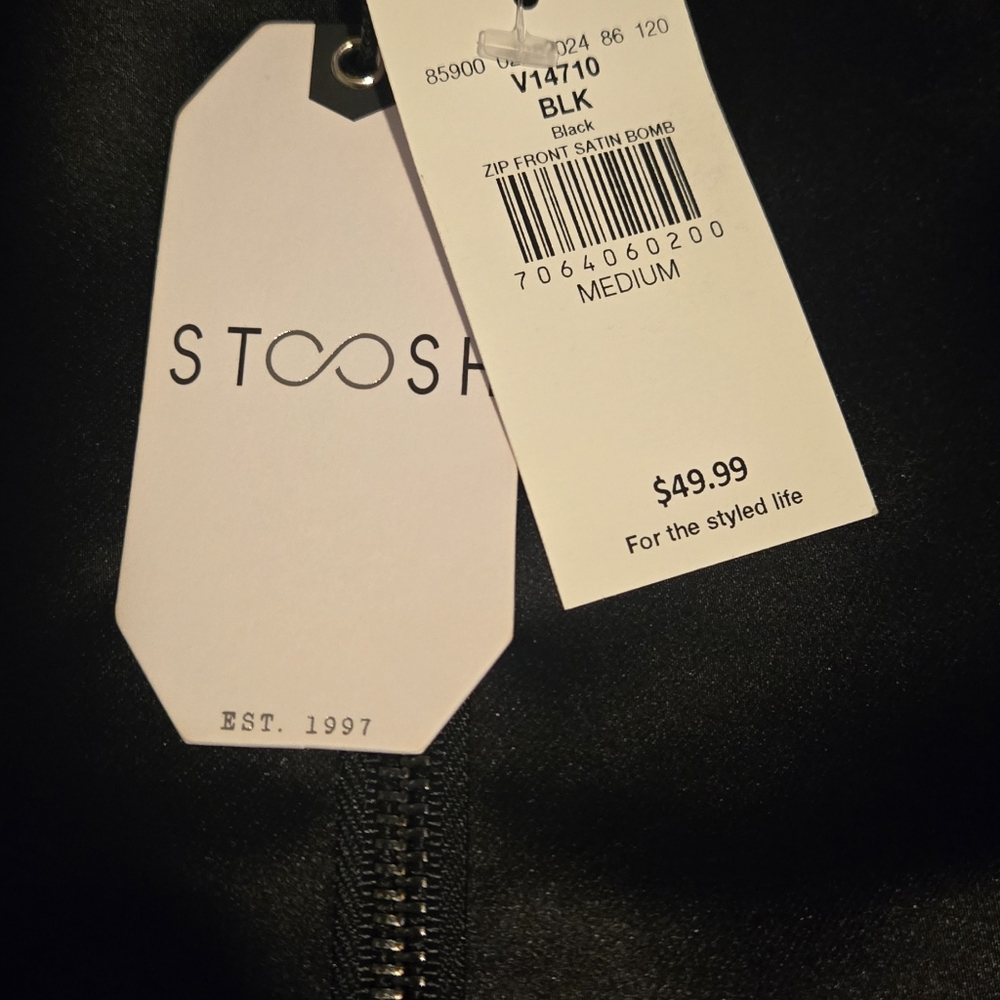 Black bomber jacket